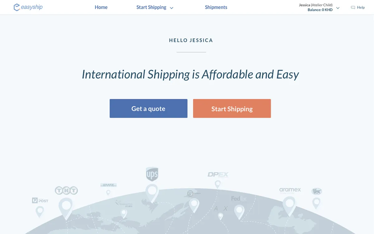 Easyship Screen