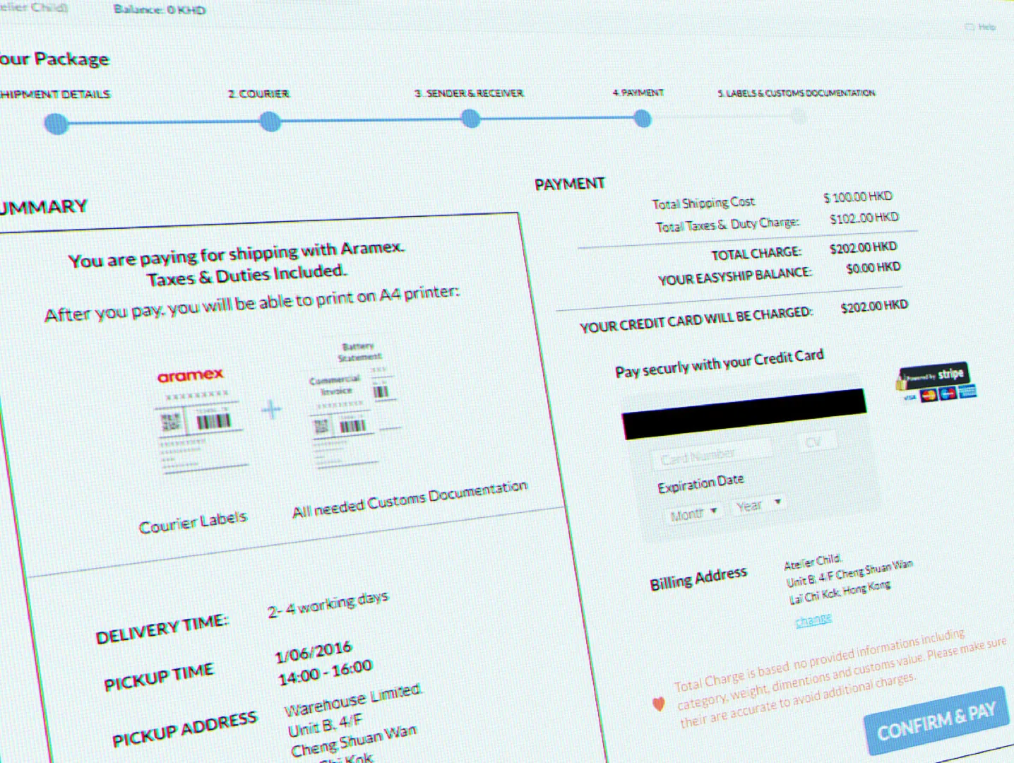 easyship screen
