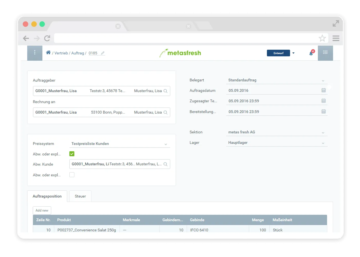 Metasfresh mockup